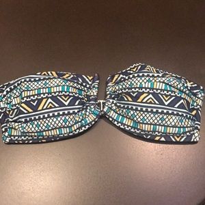 Tribal Print Bandeau Bikini Top